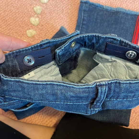 Janie and Jack Cropped Kick Hem Jeans Red Taping NWT - Picture 6 of 8